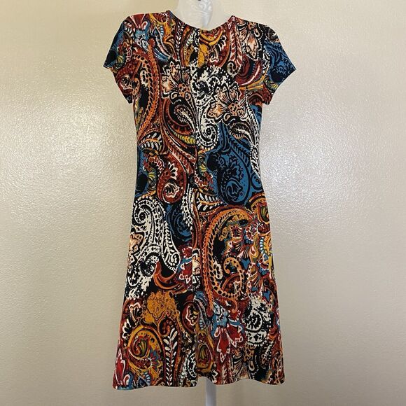 Ivy Road Dress Womens Small Multicolor Floral Paisley - Picture 2 of 7